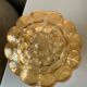 Old vintage table lamp made of amber molded glass