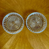 Vintage molded glass empty pocket cups