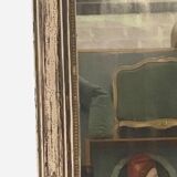 Louis Philippe mirror in wood and patinated stucco 19th century