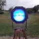 Industrial lamp spot photo on tripod geometre chéne de l'armée