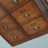 Vintage Dutch Oak Apothecary / Filing Cabinet, 1930s