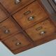 Vintage Dutch Oak Apothecary / Filing Cabinet, 1930s