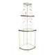 Vintage bakery-style corner shelf