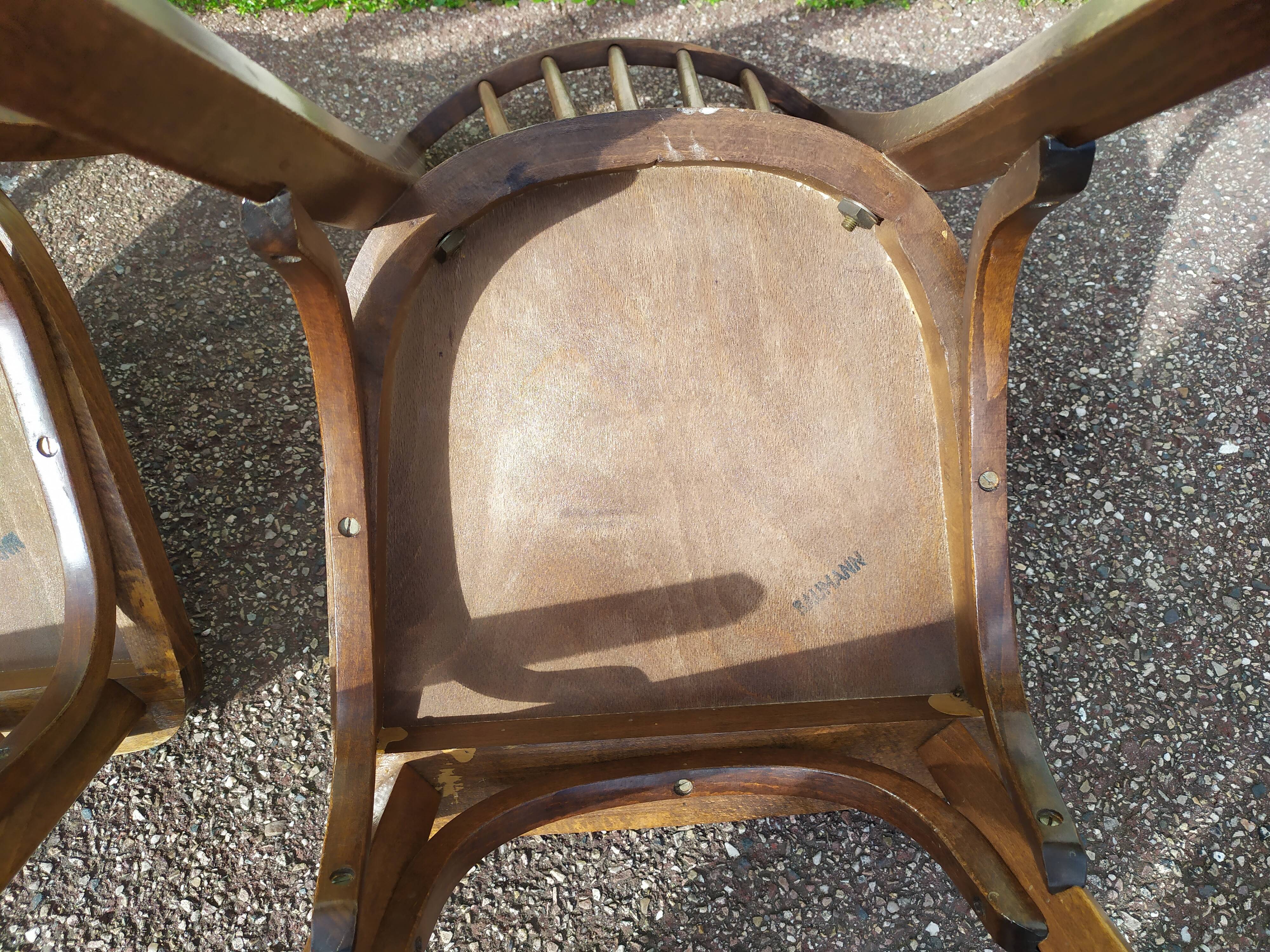 Lot de 4 chaises de bistrot bois Baumann
