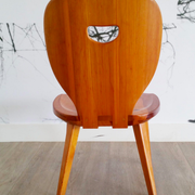 Set of 2 low pine chairs by Carl Malmsten for Svensk Fur 1950