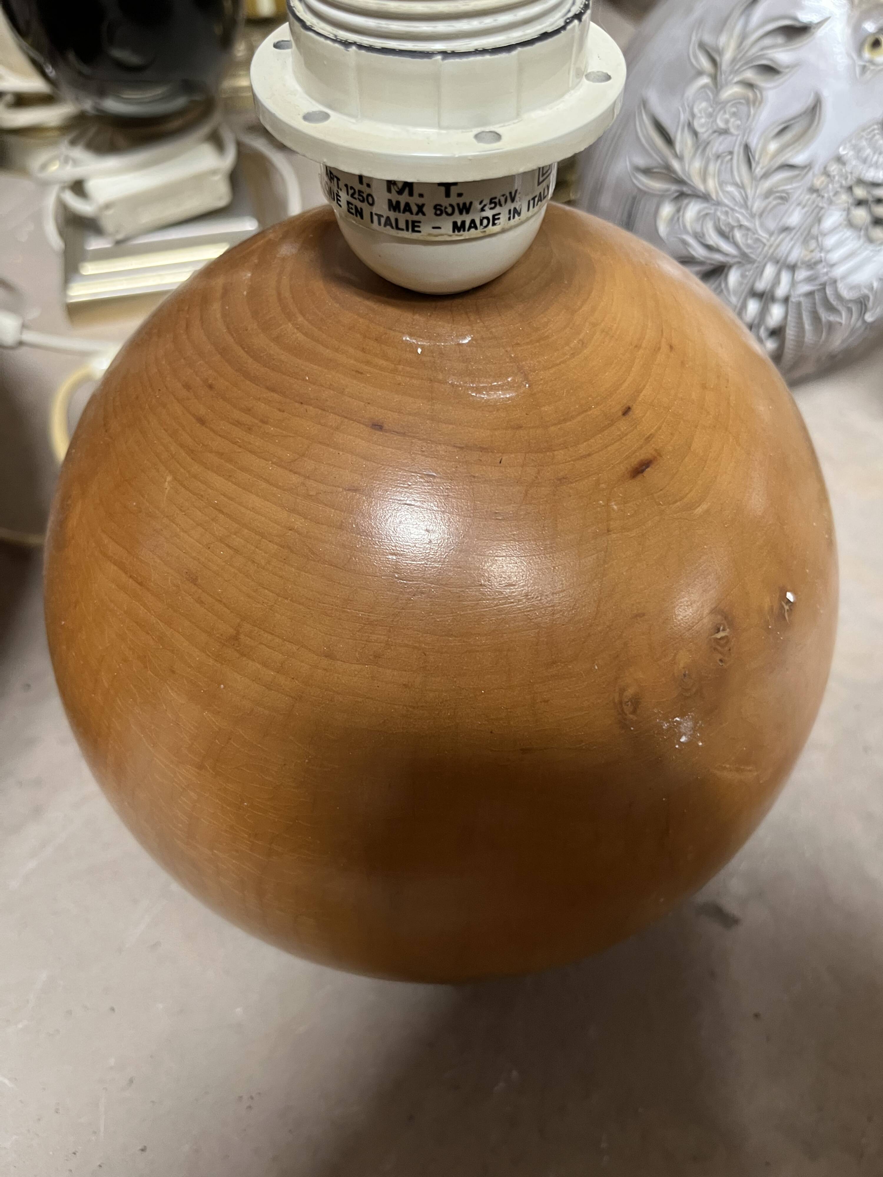 Foot lamp ball light wood
