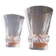 2 wine glasses from the 1950s in crystal by Daum, Sorcy model