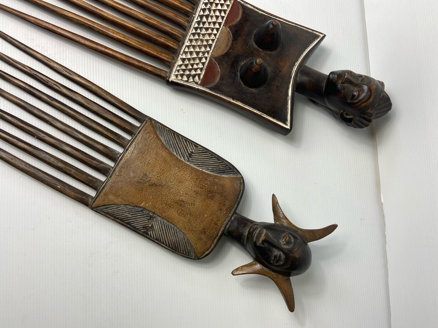 Pair of Akan combs