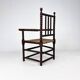 Fauteuil Bobbin en hêtre teinté de style jacobéen, années 1900