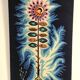 Tapisserie fleur design années 70