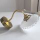 Wall lamp in gilded brass and mini opaline 1930