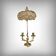 Chandelier with a gilded bronze shade, Louis XV style – Mid 19th century