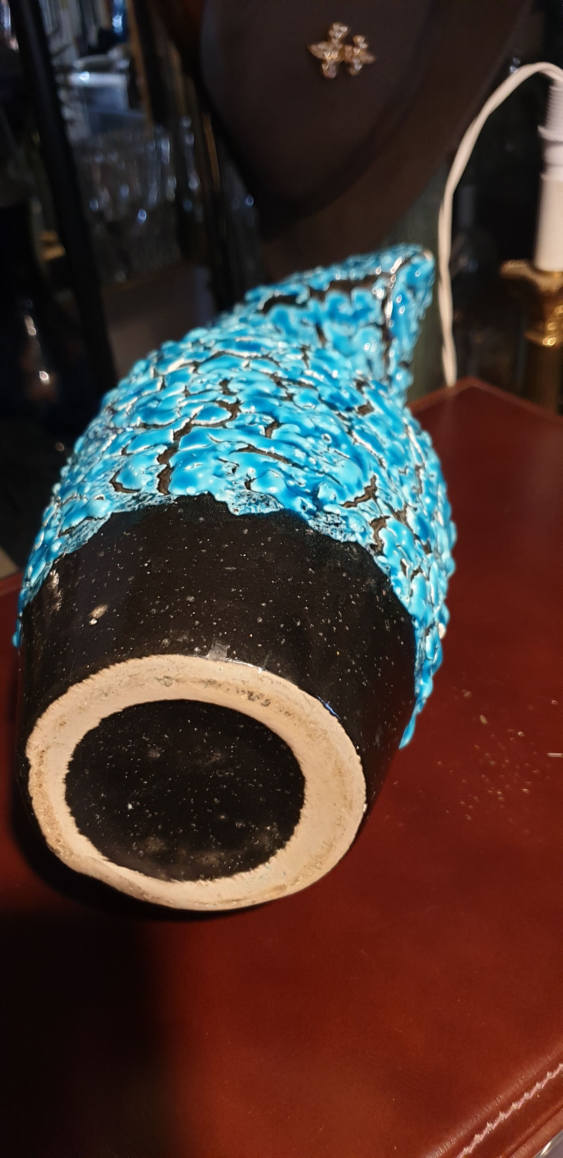 Turquoise blue vintage pitcher