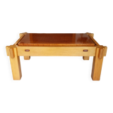 Solid elm coffee table from the 1960s