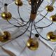 Chandelier design 8 gold brass metal lights