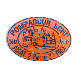 Plaque concours Pompadour orange