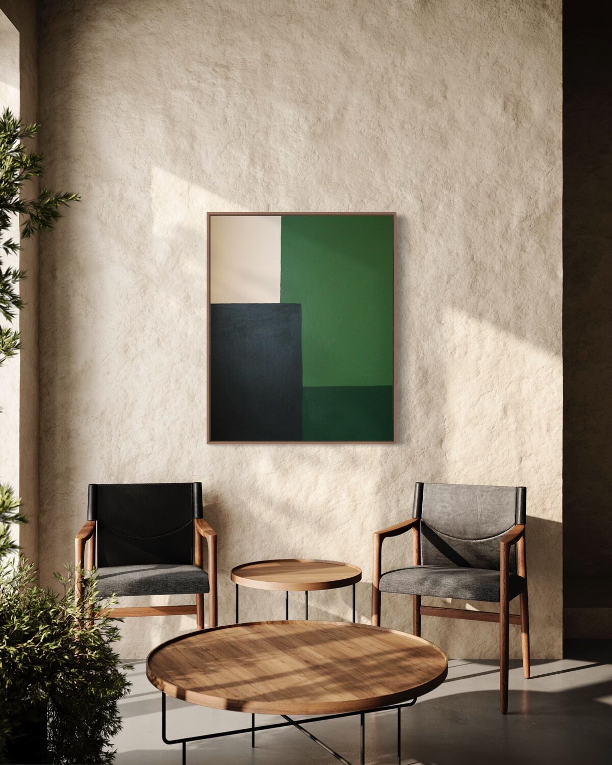 Green composition, acrylic on stretched canvas 2023