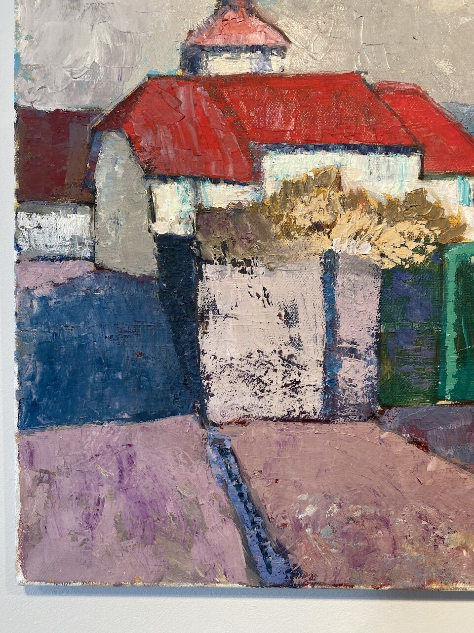 Old painting, urban landscape, 70s