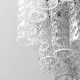 1960s vintage modern antique blown murano glass 3-light chandelier