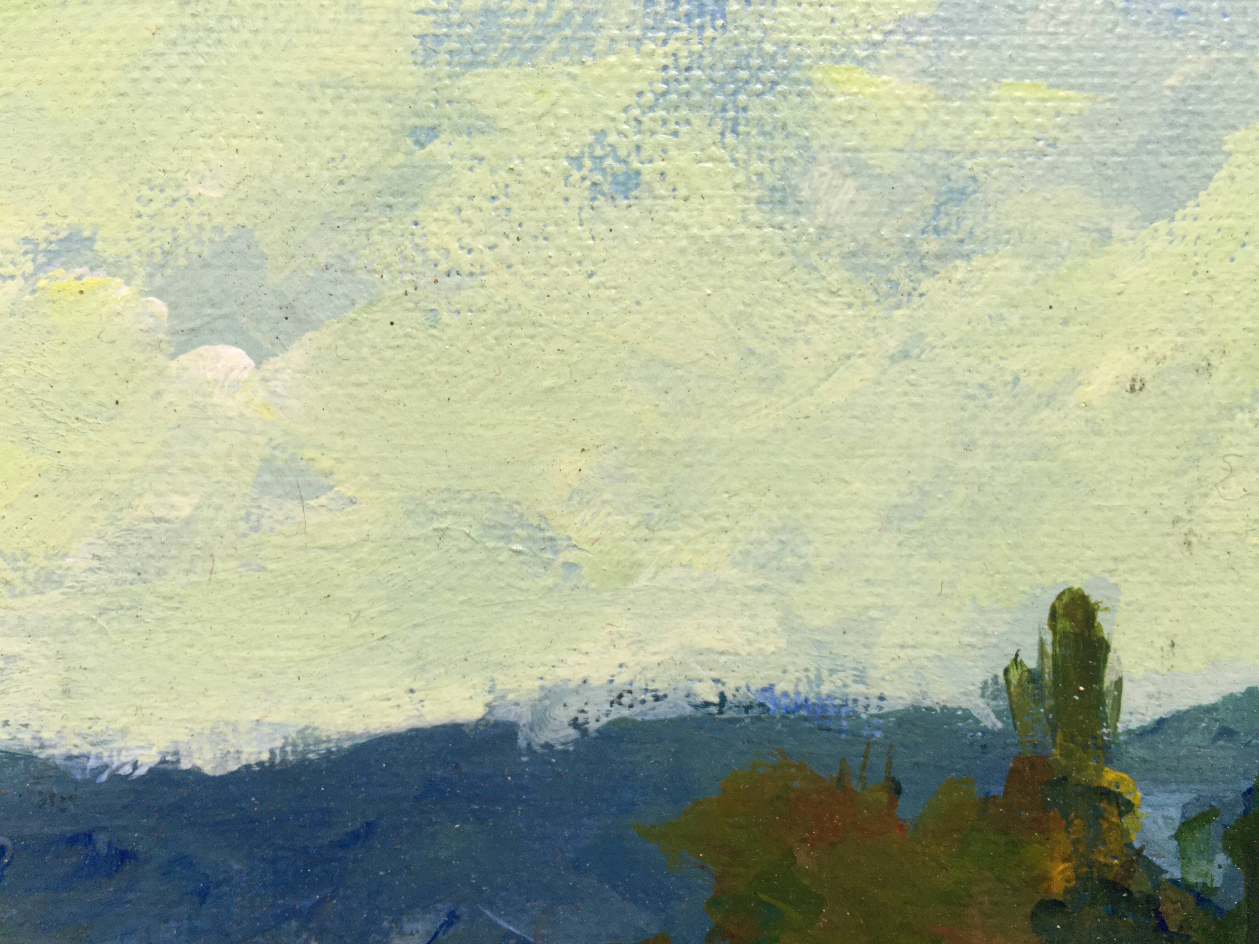 Impressionist Post-Print Painting "The Lavenders" by Lylliane Coiffard - Frame
