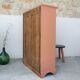 Antique showcase, cupboard, glass cabinet, wood and terracotta, Parisian format