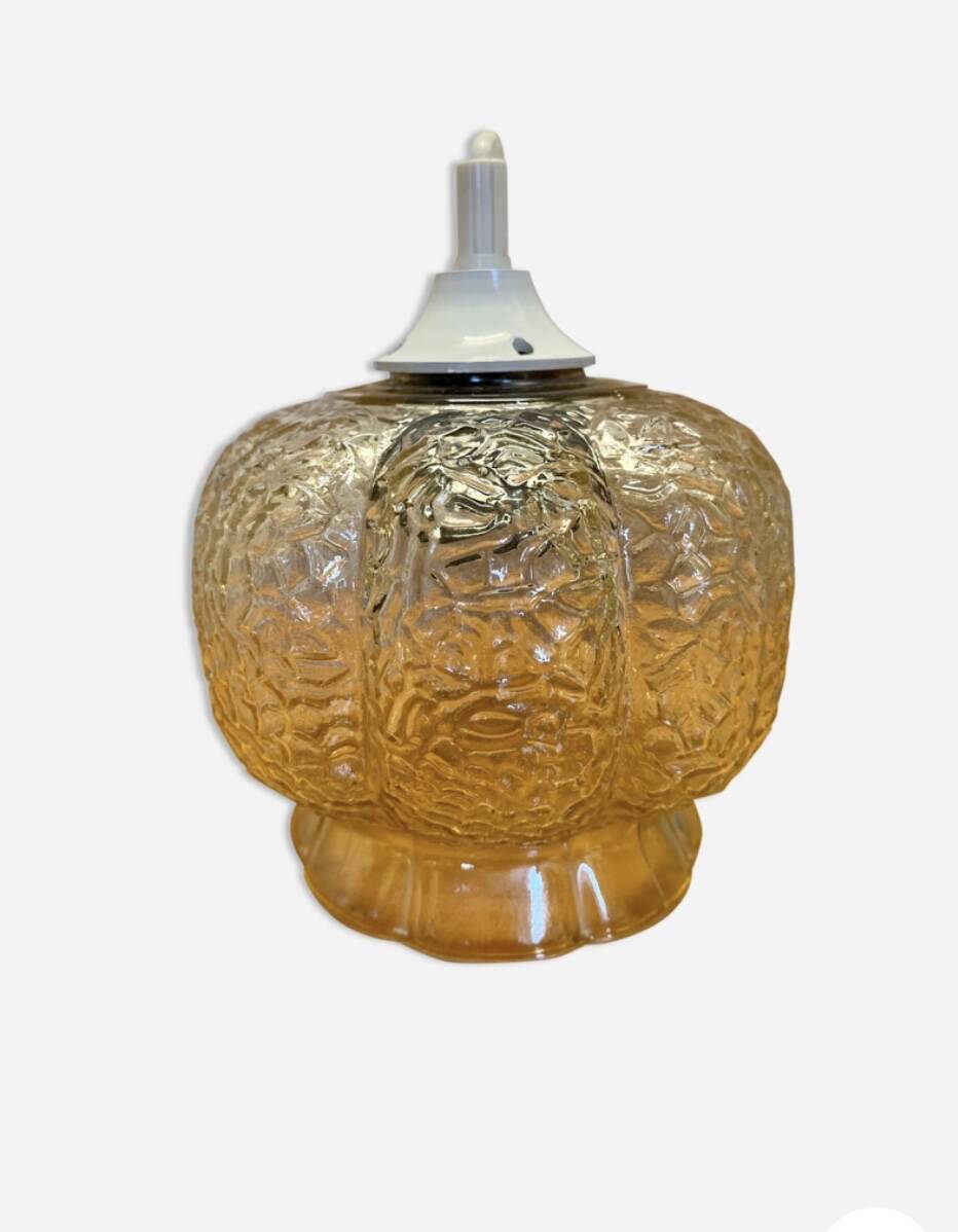 Vintage glass pendant light 1960