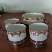 service déjeuner 4 pièces  vieux limoges et orfèvrerie