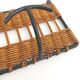 Wall-mounted coat rack with 3 patères in iron and rattan 60s