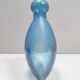 Round Cyan Murano Glass Bottle by Alfredo Barbini, Italy, 1980s