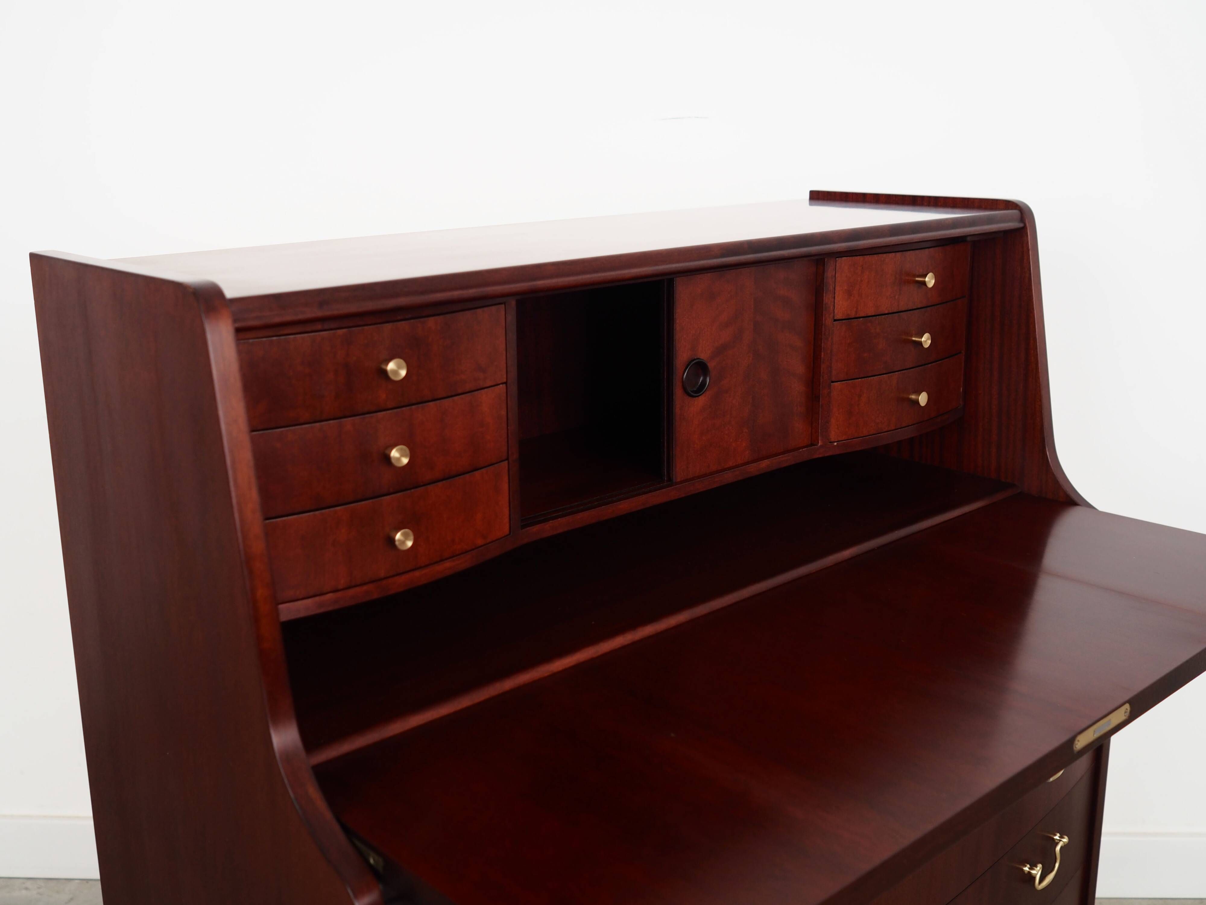 Mahogany secretary, Danish design, 1970s, manufacturer: PMJ Viby