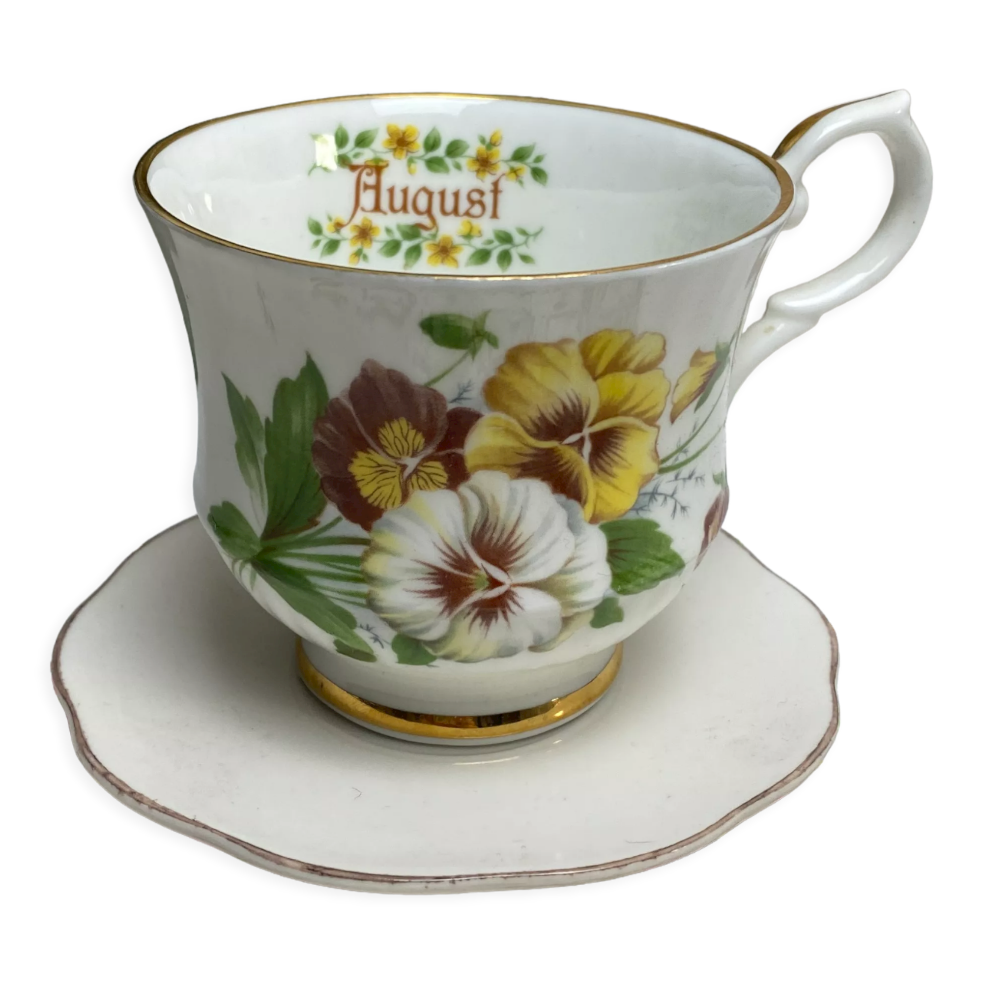 Antique porcelain cup and sub-cup