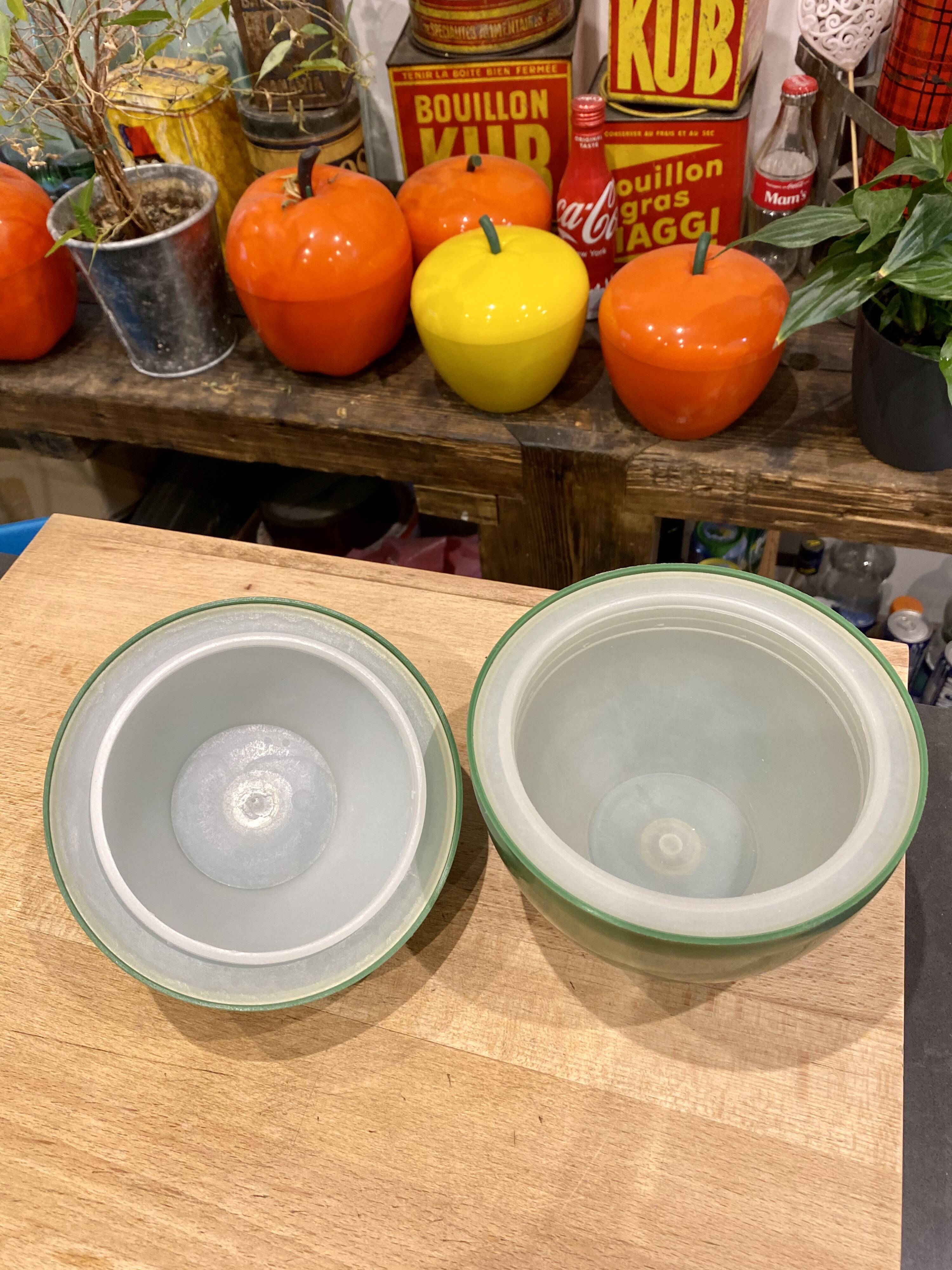 Vintage green apple ice bucket