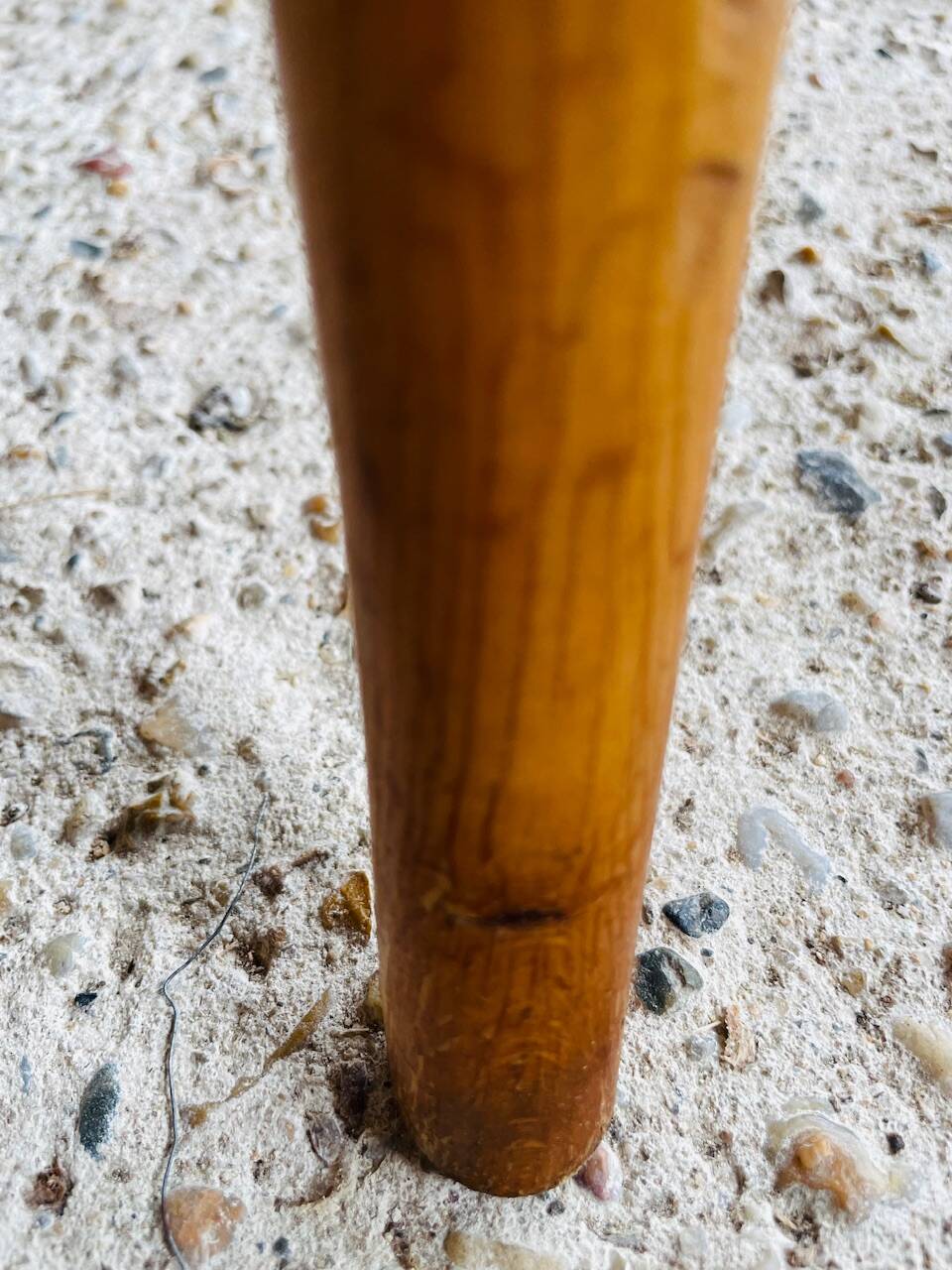 Pair of vintage bar stools, curved wood and cane