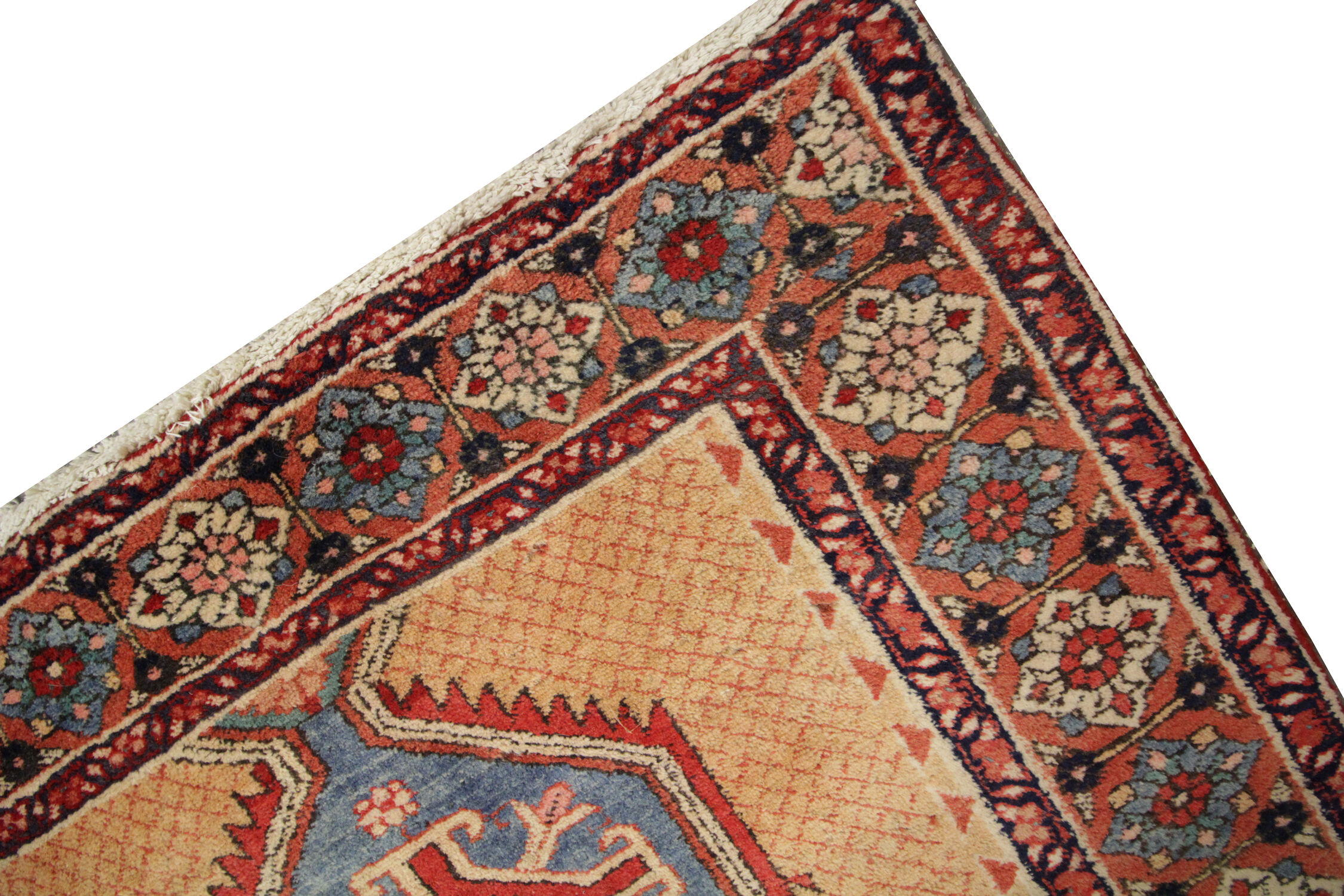 Handwoven persian wool area rug, oriental sarab carpet- 106x247cm