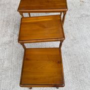 Set of 3 Nesting Tables in Solid Cherry Wood NF Furniture Loui