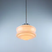 Vintage Art Deco Hanging Lamp, 1960s Pink Ceiling Light