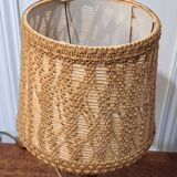 Turned wood base lamp