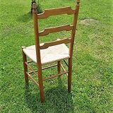 Chaise bois et paille