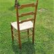 Wood and straw chair