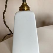 Modernist art deco bathroom pendant lamp in opaline