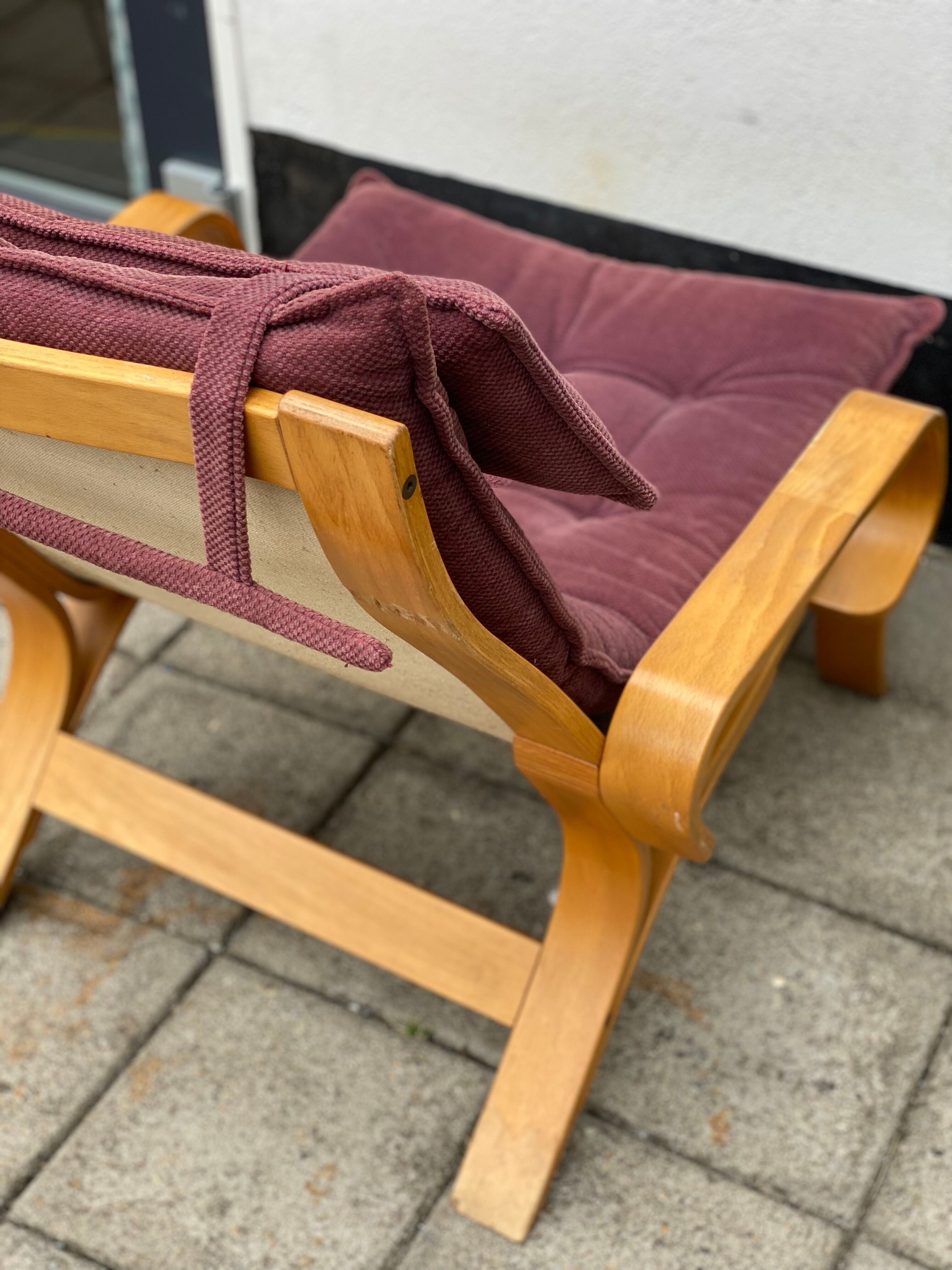 Vintage Swedish Bent Wood Lounge Chair