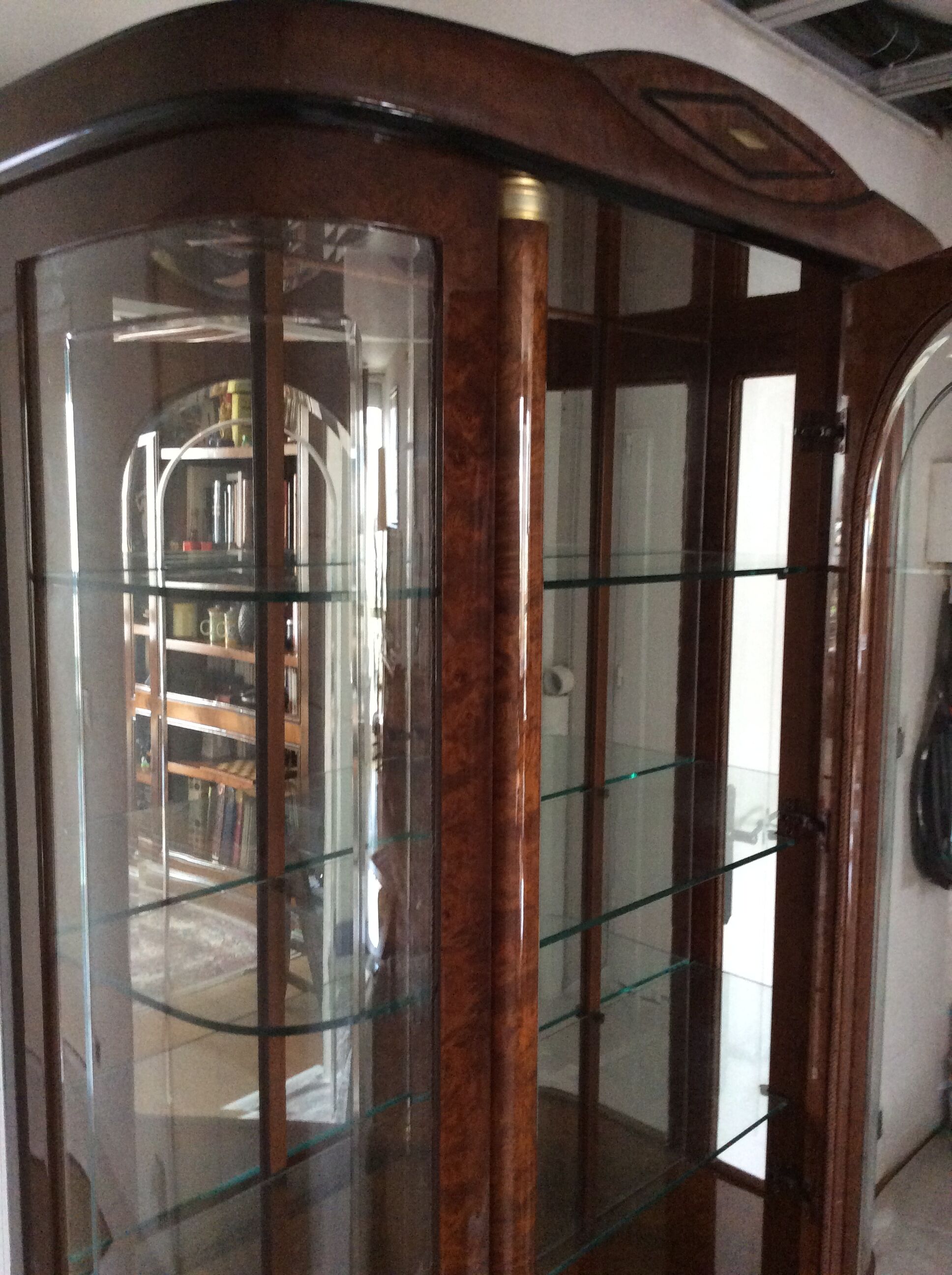 Window magnifier walnut