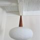 suspension opaline teak Louis Kalff Philips 60s