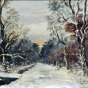 Gabrielle - Oil on Canvas "Snowy Forest"