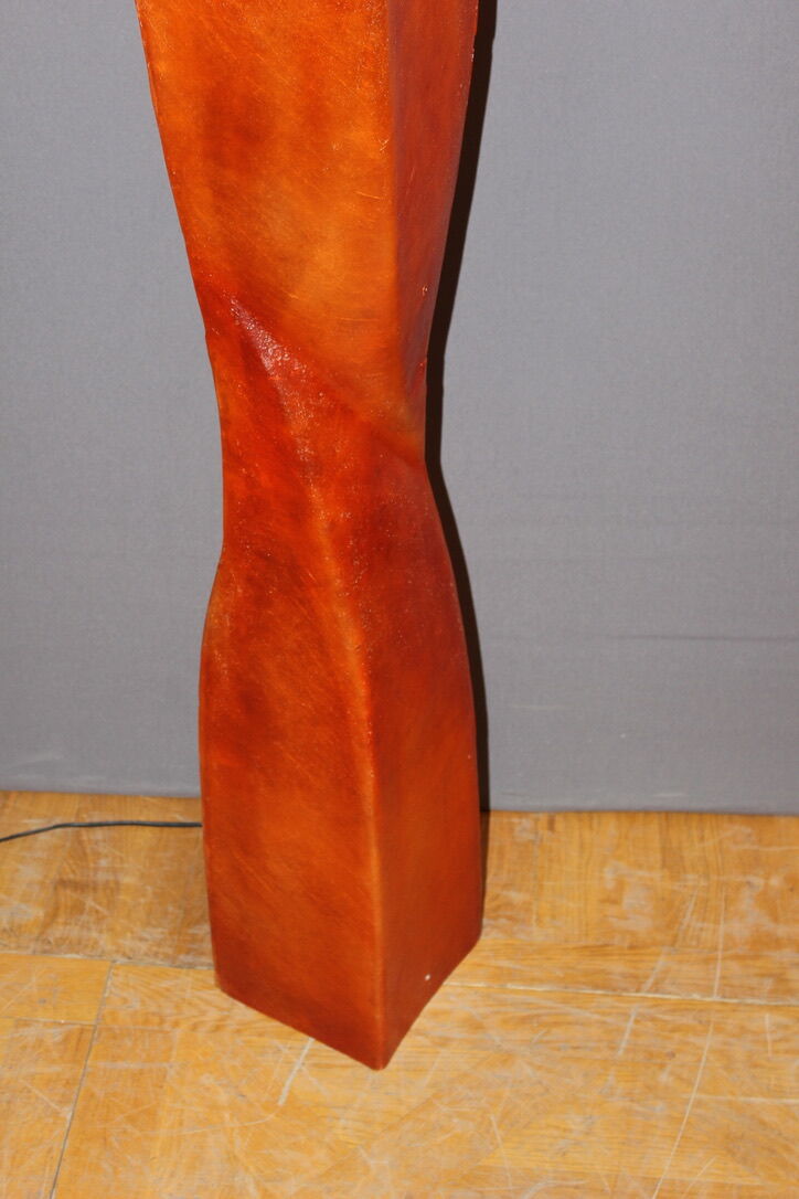 Orange fiberglass floor lamp design