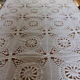 Antique handmade crochet bedspread