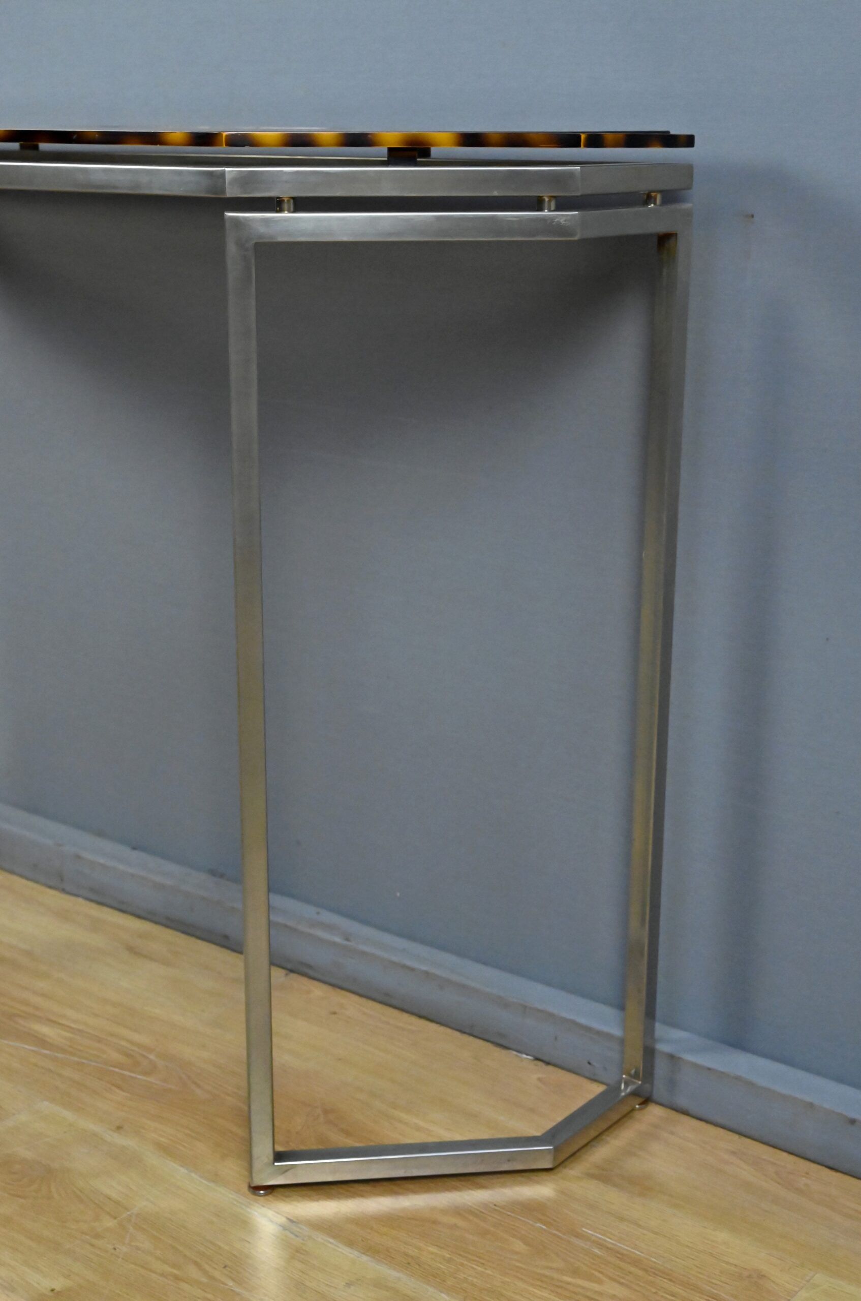 Smoked glass hexagonal console – 1970