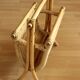 Magazine rack made of bamboo, rattan and wood, vintage from the 70s