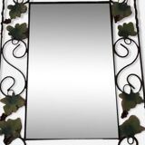 Vintage wrought iron mirror.