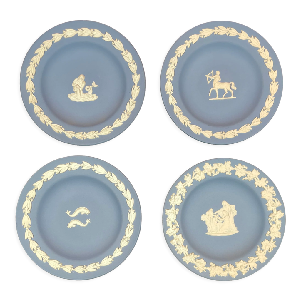 Lot De 4 Tasses Café Et 4 Soucoupes Porcelaine Blanche